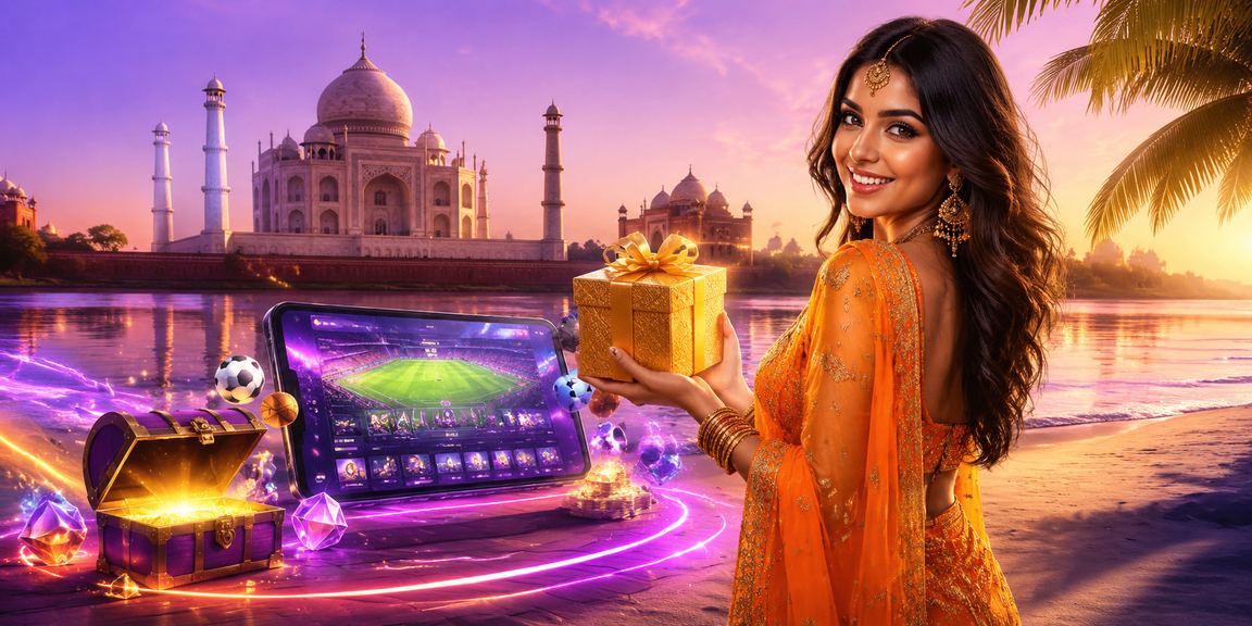 Scenic Taj Mahal view with mobile casino gaming on beach